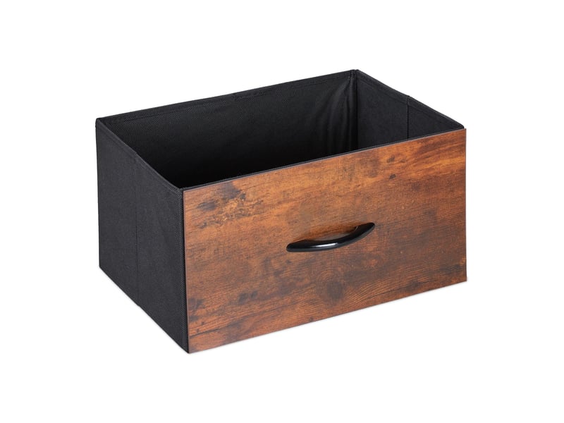  Lot de 2 tables de chevet design industriel avec tiroir 60 x 40 x 45 cm en bois noir 13_0015933  - Conforama B