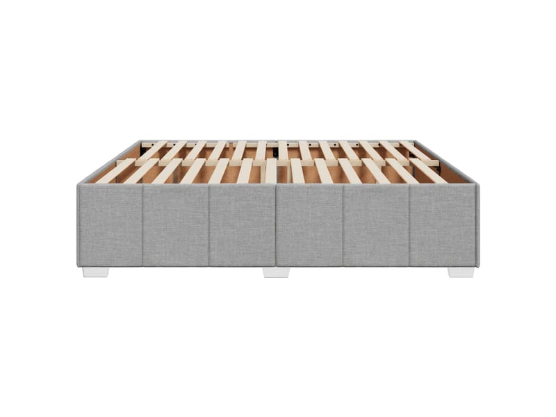  Lit double- lit adulte -  cadre de lit sans matelas gris clair 200x200 cm tissu  - Conforama D