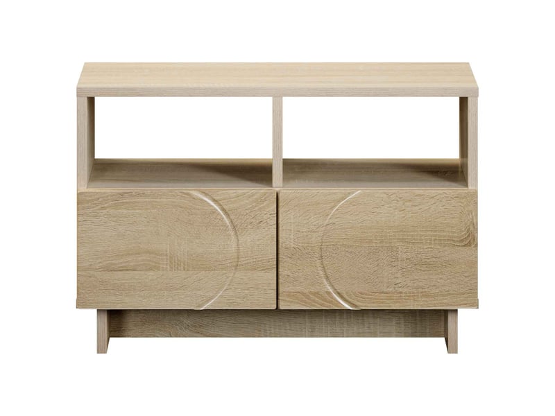  Meuble tv moderne, banc tv 60x34.5x40 cm chêne sonoma bois d'ingénierie shl65994  - Conforama D