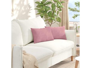 Lot de 2 coussins de canapé, coussins décoratifs rose 50 x 30 cm cf59148