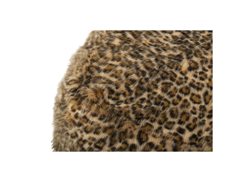  Pouf carré léopard ulf 70cm multicolore  - Conforama C
