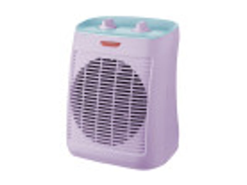  Chauffage soufflant ABRILA Taray 2000 W lilas et turquoise, 2 puissances, thermostat réglable et sécurité anti-basculement 251922019 - Conforama B