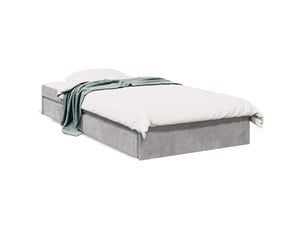 Lit simple 100x200 cm    coloris gris