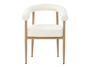 Lot de 6 chaises salle à manger 48,5x40,5x78 cm métal blanc