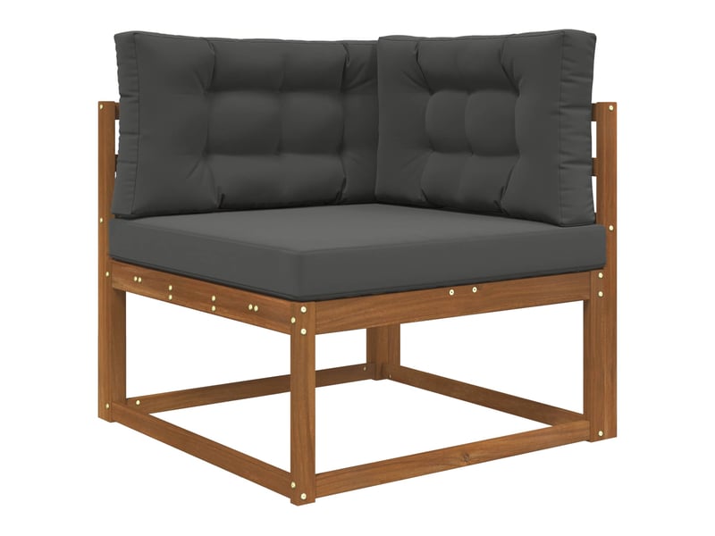  Coussin de canapé d'extérieur, coussin de chaise polyester anthracite 80 x 80 cm cf54014  - Conforama C