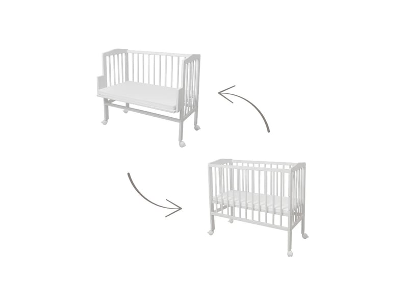Lit cododo 2 en 1 avec matelas - blanc waldin 2001-01-W - Conforama C