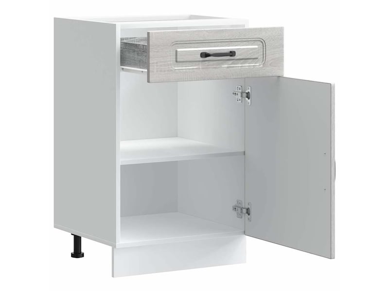  Meuble de rangement, armoire de cuisine kalmar sonoma gris bois d'ingénierie shl7979  - Conforama E