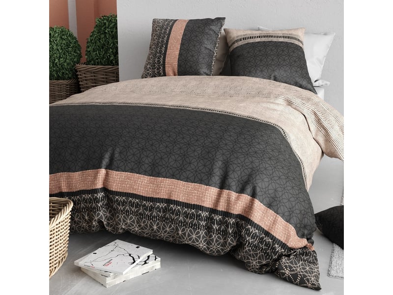  Parure de lit 220x240 cm coton lilas PD25959 - Conforama C
