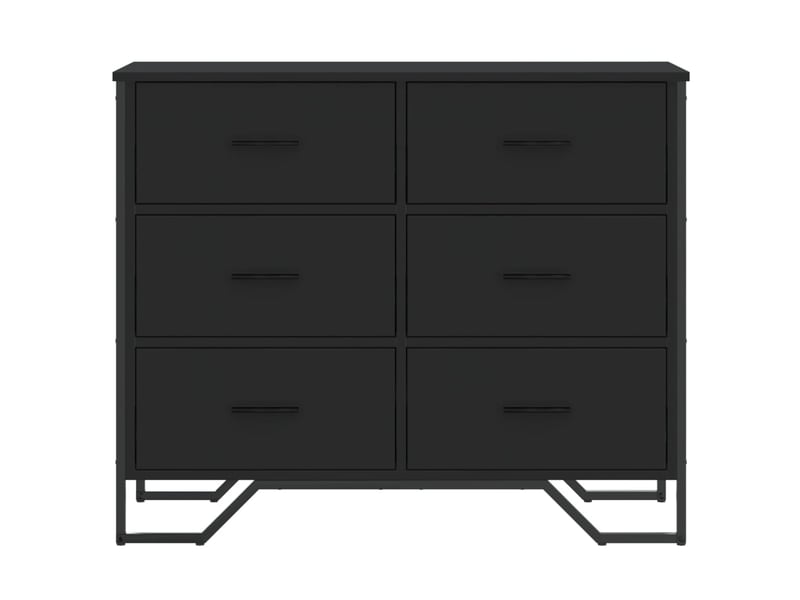  Commode chambre adulte, armoire à tiroirs noir 91x35,5x74,5 cm bois d'ingénierie  - Conforama D