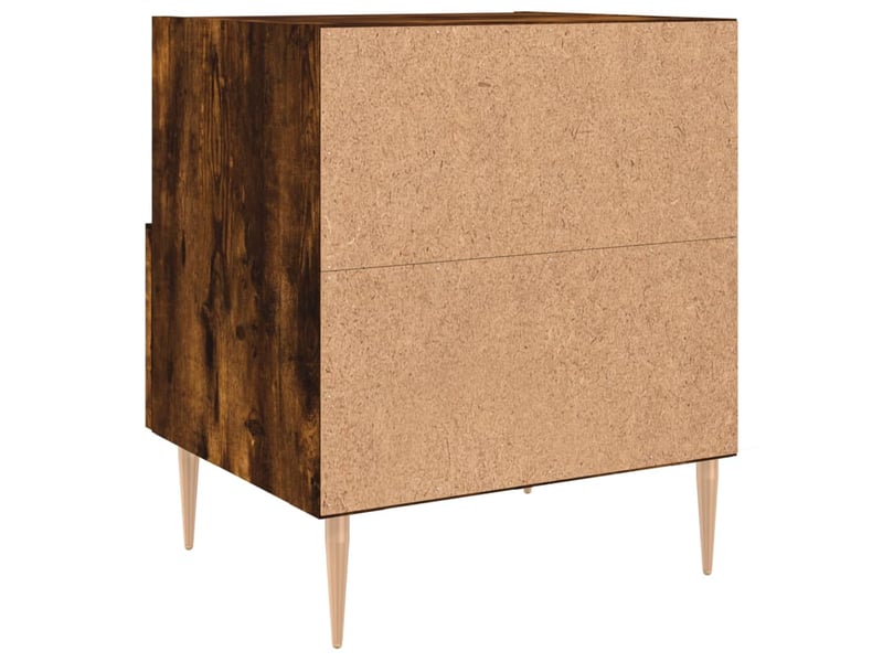  Table de chevet - cabinet de chevet - table de nuit chêne fumé 40x35x47,5 cm bois d’ingénierie  - Conforama E