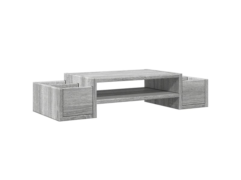  Support de moniteur table meuble bureau et rangement sonoma bois d'ingénierie gris 02_0044961  - Conforama A