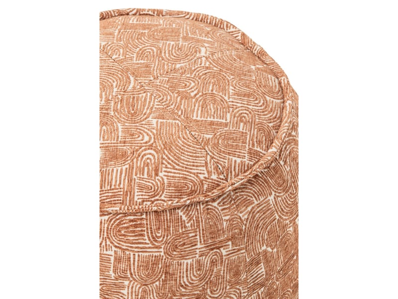  Pouf design à motifs margo 50cm rouille  - Conforama B