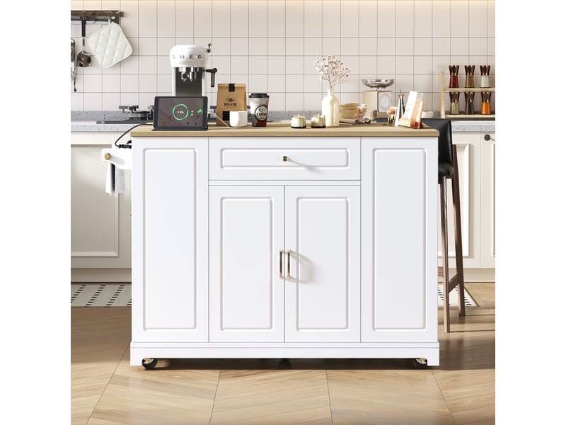  Desserte 3 portes 2 tiroirs coloris blanc mdf desserte blanc - Conforama D