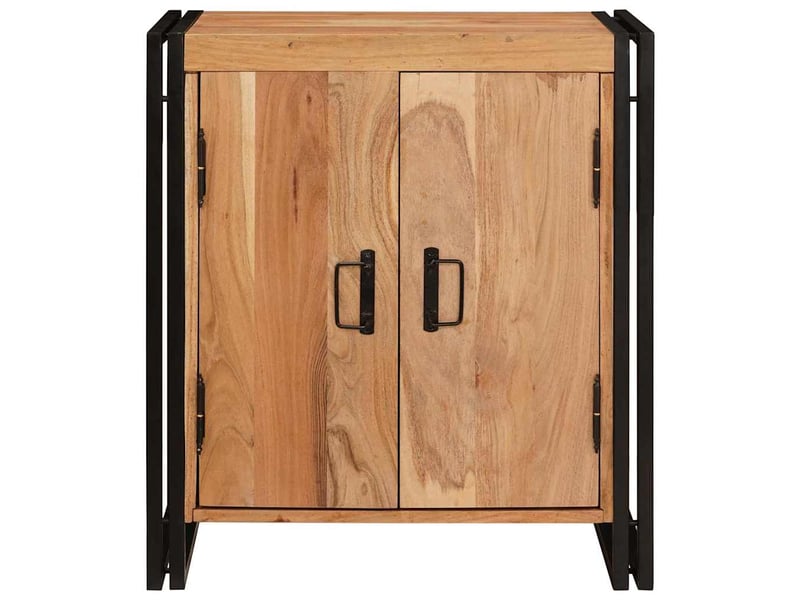  Table de chevet - cabinet de chevet - table de nuit marron 66 x 35 x 76 cm bois d'acacia massif  - Conforama D