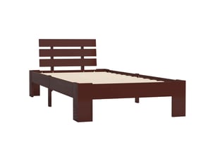 Lit simple 100x200 cm    coloris marron