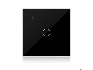 Interrupteur wifi tactile 1 voie 1 gang noir 5-300 w tuya smart life alexa google