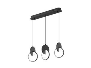 Fabrilamp carlota, réglette, moderne, led, 51 w, 7140 lm, 6500 k, noir, 80-150 x 54 x 18 cm
