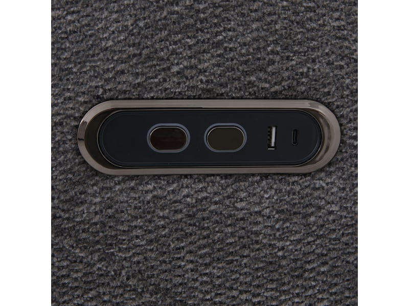  Canape droit relax électrique gris 3 pla  - Conforama T