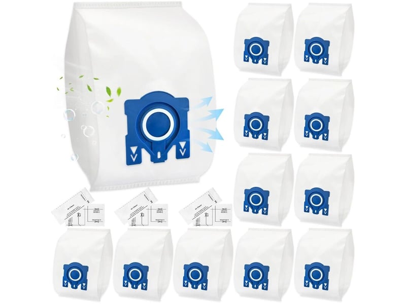  12 sacs d'aspirateur pour miele gn 3d classic c1 complete c2 c3, s227, s400i, s600, s800, s2000, s5000 et s8000 series sacs à poussière  - Conforama A