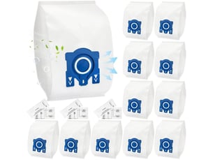 12 sacs d'aspirateur pour miele gn 3d classic c1 complete c2 c3, s227, s400i, s600, s800, s2000, s5000 et s8000 series sacs à poussière