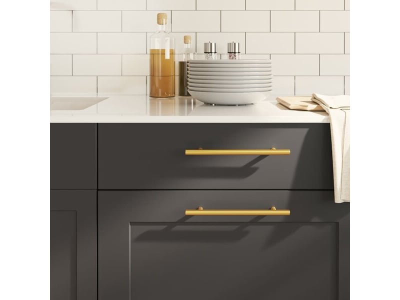  Tirant de meuble de rangement vidaxl, 160 mm, doré  - Conforama B