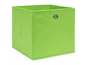 Boîtes de rangement 10 pcs tissu intissé 28x28x28 cm vert