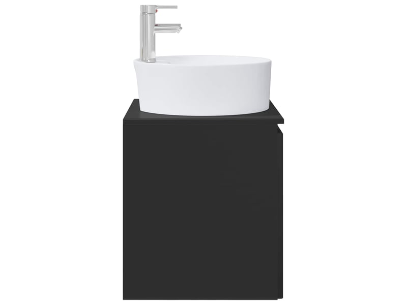  Vanité de lavabo mural, meuble de rangement noir 49.5x44.5x65 cm shl4670  - Conforama D