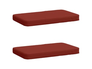 Lot de 2 coussins de banc, coussins d'assise vught 100 % polyester rouge cf58532
