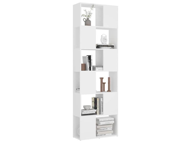  Bibliothèque, étagère de rangement blanc 60x24x186 cm  - Conforama D