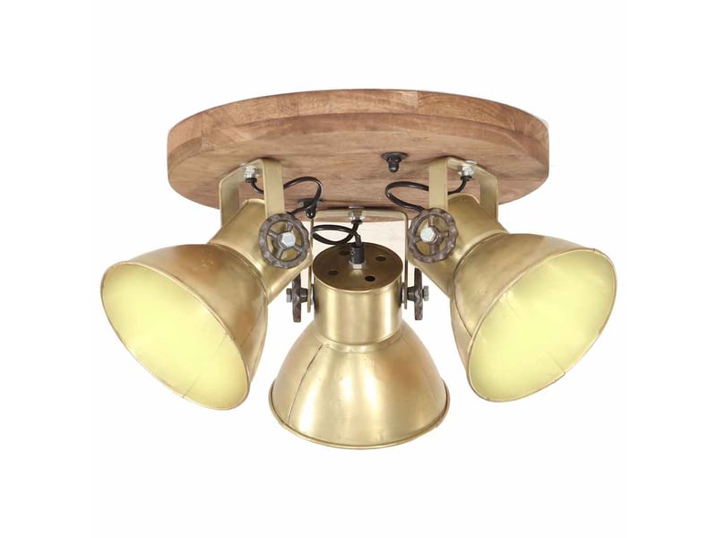  Plafonnier industriel, lampe plafond 25 w laiton 42x27 cm e27  - Conforama B