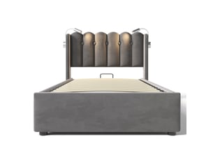 Lit coffre 90x200 cm DZMDIP coloris gris