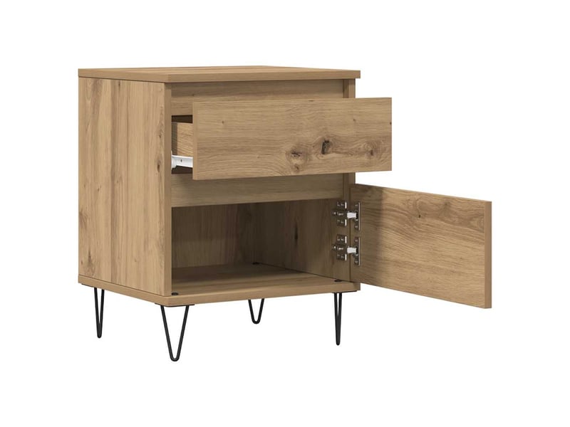 Table de chevet - cabinet de chevet - table de nuit chêne artisanal 40x35x50 cm bois d’ingénierie  - Conforama C