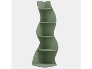 Étagère d'angle à 5 niveaux et tablettes réglables coloris vert 50 x 50 x 182.5 cm