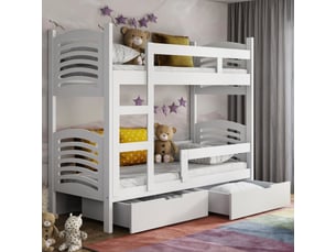 Lit superposé 75x180 cm <strong>SELSEY</strong> <strong>Cami</strong> coloris blanc