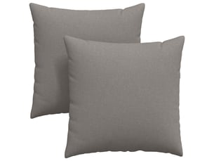 Lot de 2 coussins de canapé, coussins décoratifs tissu taupe 80 x 80 cm cf58969