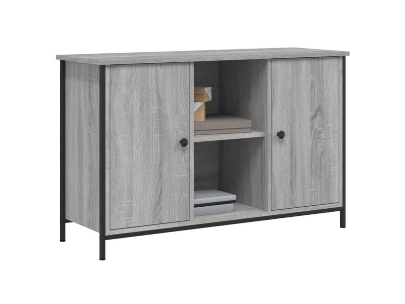  Meuble tv - banc tv - meuble de rangement sonoma gris 100x35x65 cm bois d'ingénierie  - Conforama C