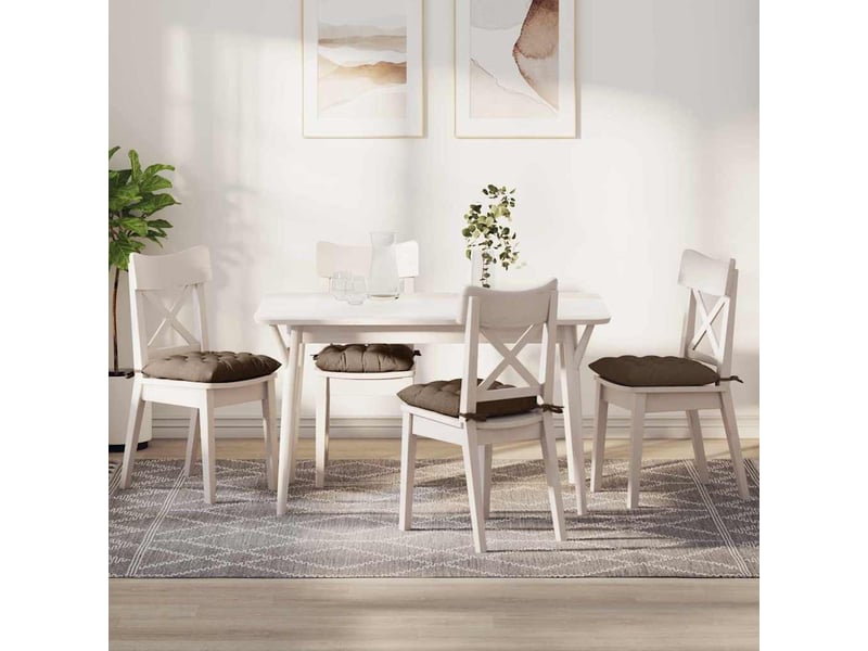  Lot de 4 coussins de siège, coussins décoratifs tissu marron 40 x 40 x 6 cm cf60020  - Conforama B