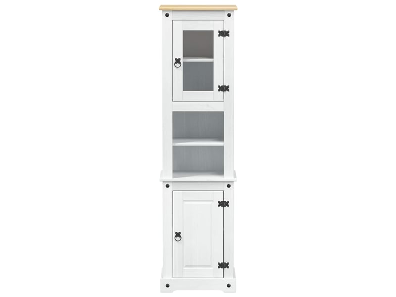 Cabinet de salle de bain, armoire salle de bain blanc 50 x 40 x 185 cm pin massif cf65240 - Conforama D