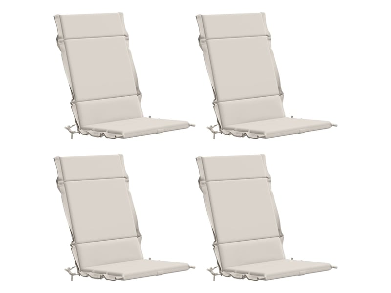 Lot de 4 coussins de chaise à dossier haut gemert cf59313 - Conforama A