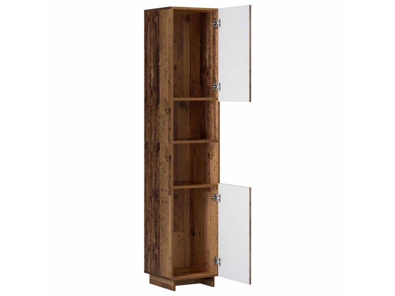 Meuble de rangement salle de bain bois ancien 36.5x38x180 cm - Conforama C