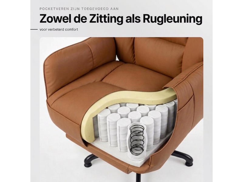Dowinx fauteuil gaming ergonomique burn avec massage, ressorts ensachés, réglages multiples, revêtement en similicuir pu, grand format - Conforama B