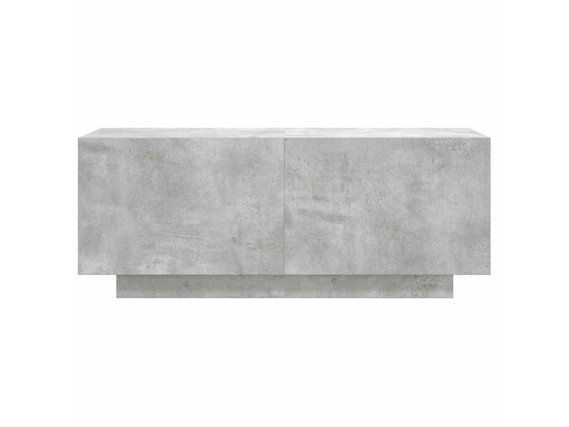  Meuble tv - banc tv - meuble de rangement gris béton 100x35x40 cm bois d'ingénierie  - Conforama D