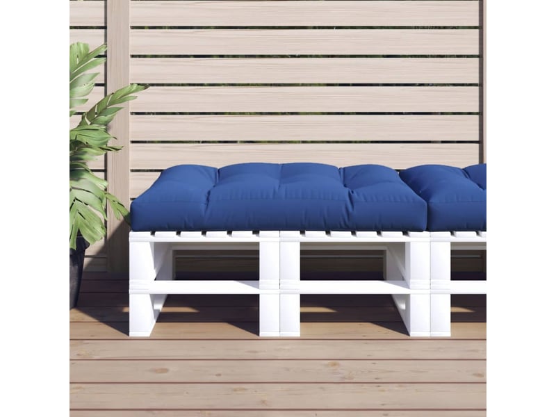  Coussin de palette, coussin de chaise, coussin de canapé bleu royal 120x80x12 cm tissu cf55319  - Conforama B