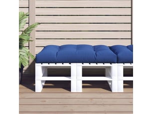 Coussin de palette, coussin de chaise, coussin de canapé bleu royal 120x80x12 cm tissu cf55319