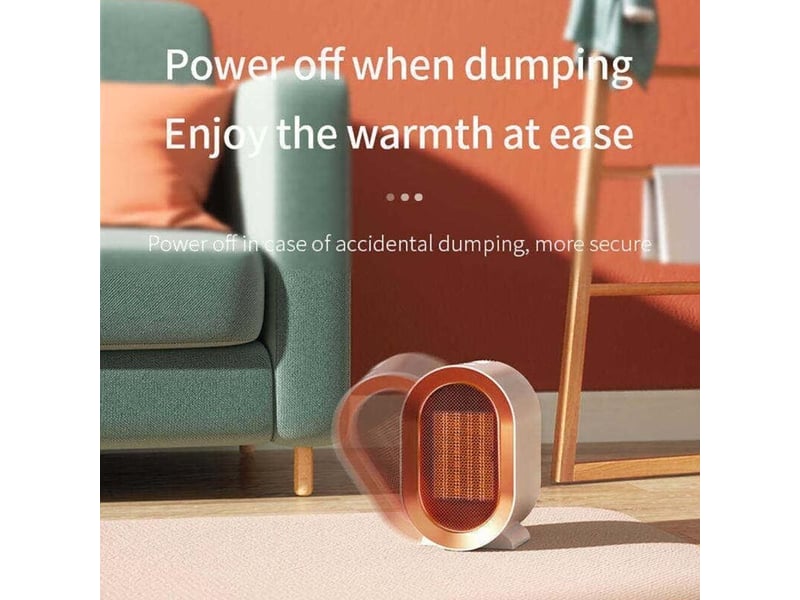 Chauffage d'appoint écoénergétique de 1 200 w. Ventilateur portable à deux vitesses, idéal pour le bureau, pour une chaleur réglable (blanc - Conforama E