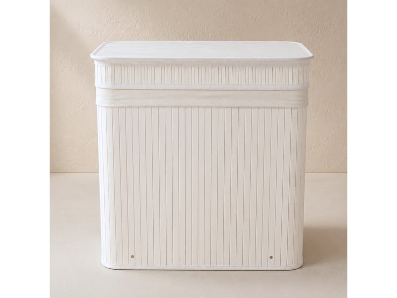  Panier à linge en bambou, 63 x 43 x 60 cm  - Conforama C