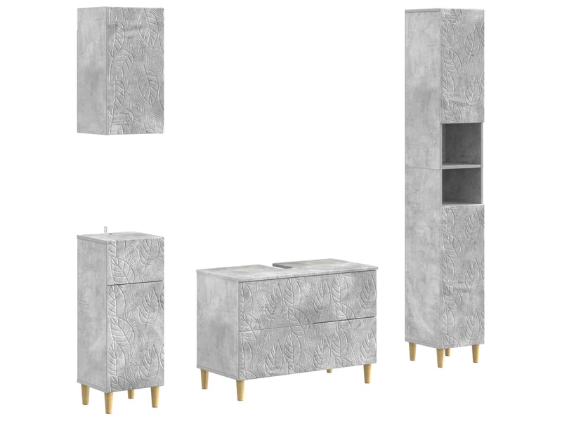  Ensemble de 4 pièces d'armoires de salle de bain delft cf63255  - Conforama A