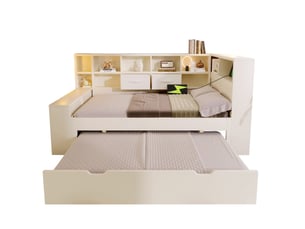 Lit gigogne 90x200 cm WISHDOR   coloris blanc