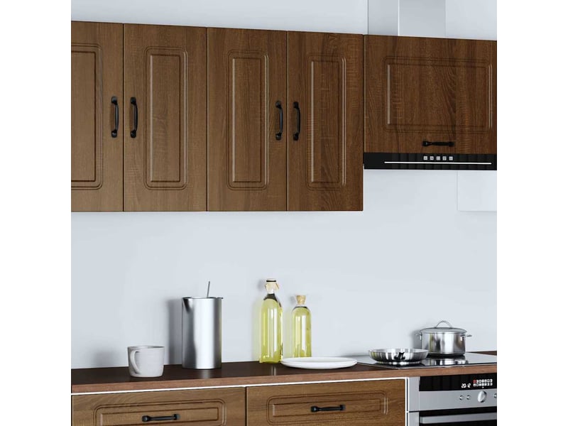  Armoire murale de cuisine kalmar chêne marron bois d'ingénierie shl4668  - Conforama B