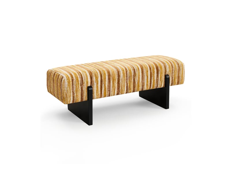  Banc en tissu tramé à motif moutarde vog 1VOGTTMMT - Conforama A